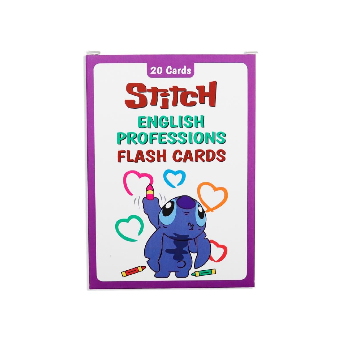 Stitch English Professions Flash Cards – 20 Adet İngilizce Meslek Kartı (Kutulu, Koleksiyonluk)