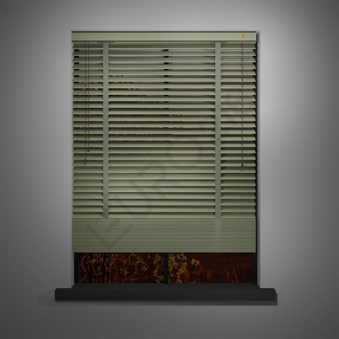 Ahşap Jaluzi Perde Manuel İp Kontrollü 50 mm %100 Orjinal Ahşap Kurdeleli BEJ Renk