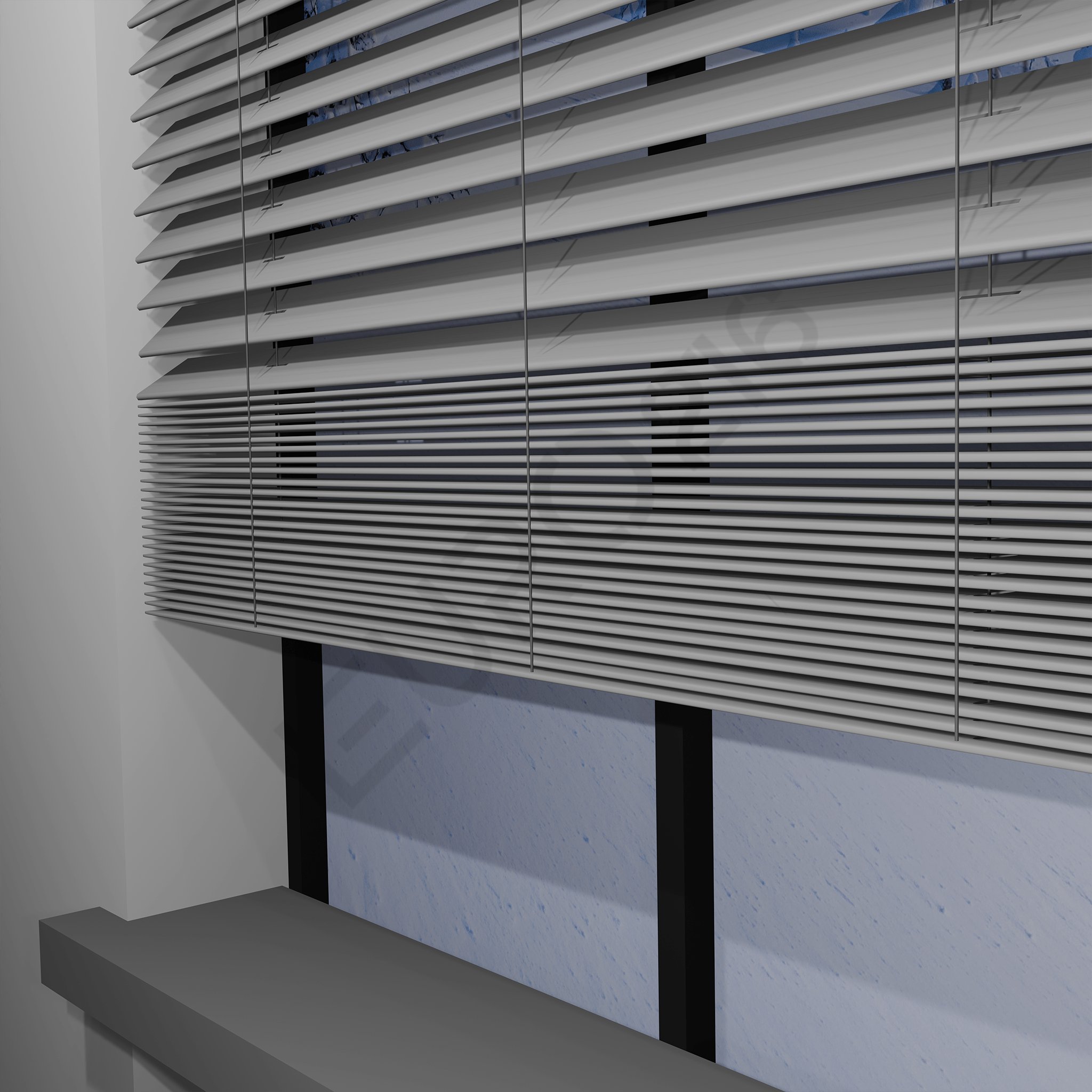 MOTORLU Ahşap Jaluzi Perde 50 mm %100 Orjinal Ahşap GRİ Renk