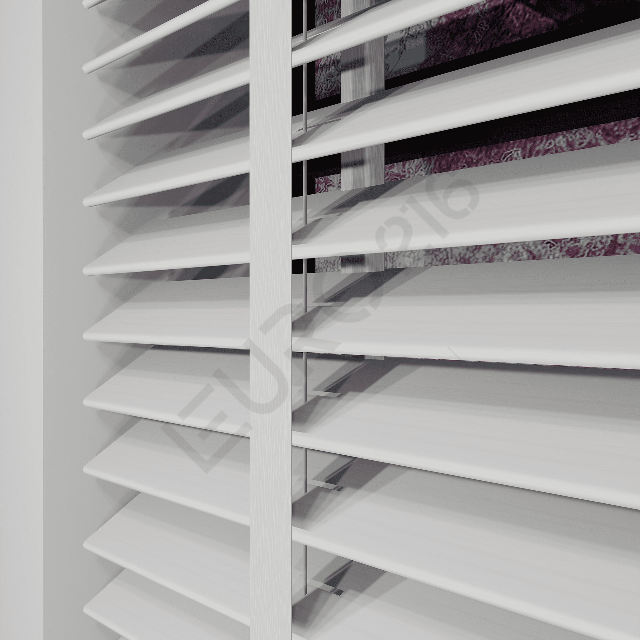 MOTORLU Ahşap Jaluzi Perde 50 mm %100 Orjinal Ahşap Kurdeleli BEYAZ Renk