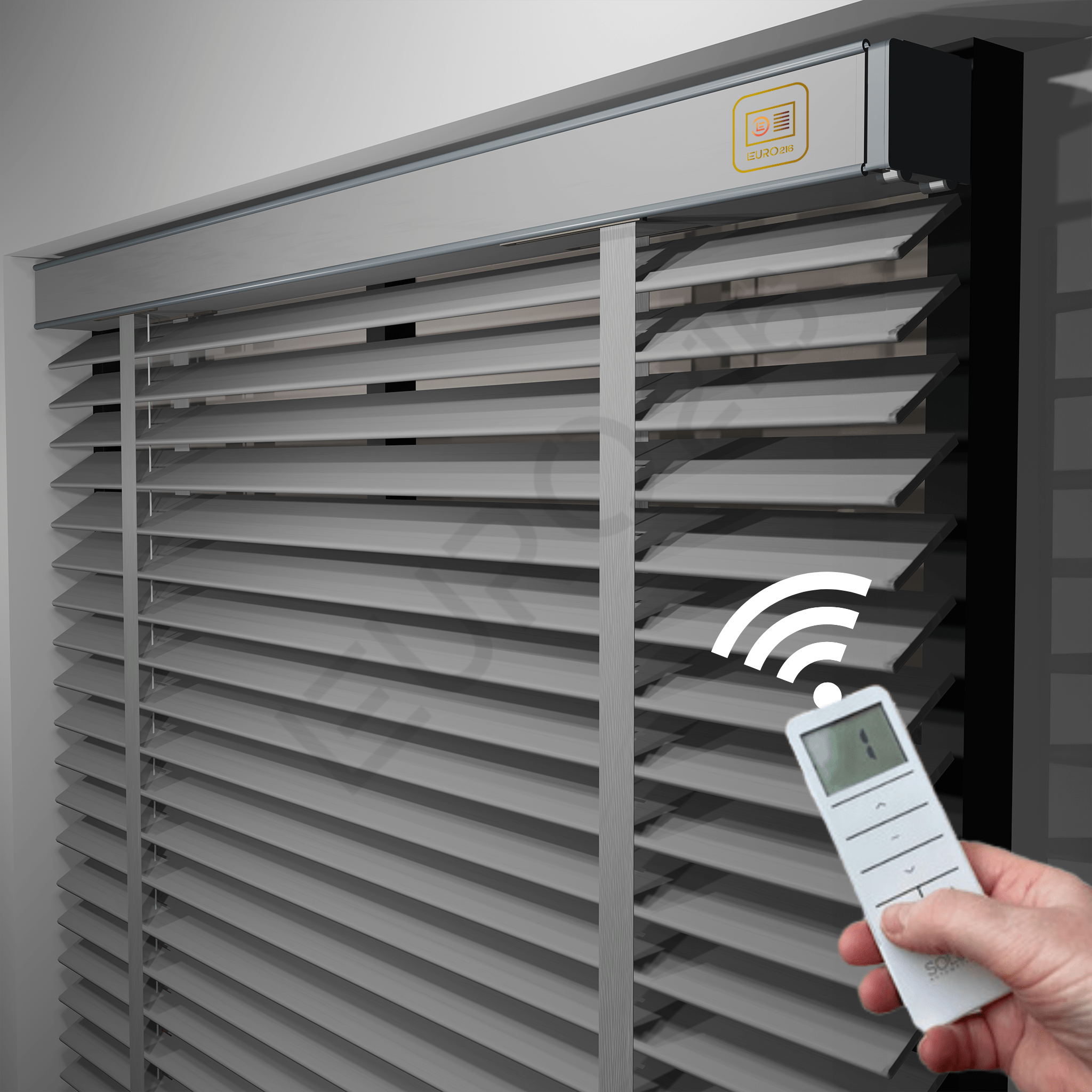 MOTORLU Ahşap Jaluzi Perde 50 mm %100 Orjinal Ahşap Kurdeleli GRİ Renk