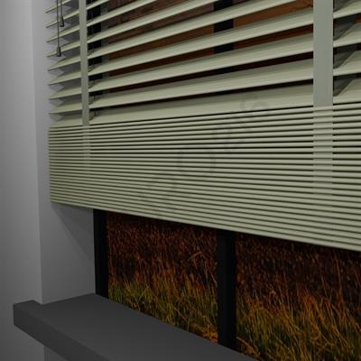 Ahşap Jaluzi Perde Manuel İp Kontrollü 50 mm %100 Orjinal Ahşap Kurdeleli BEJ Renk