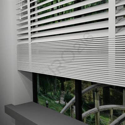 Ahşap Jaluzi Perde Manuel İp Kontrollü 50 mm %100 Orjinal Ahşap Kurdeleli BEYAZ Renk