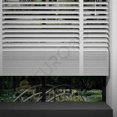 Ahşap Jaluzi Perde Manuel İp Kontrollü 50 mm %100 Orjinal Ahşap Kurdeleli BEYAZ Renk