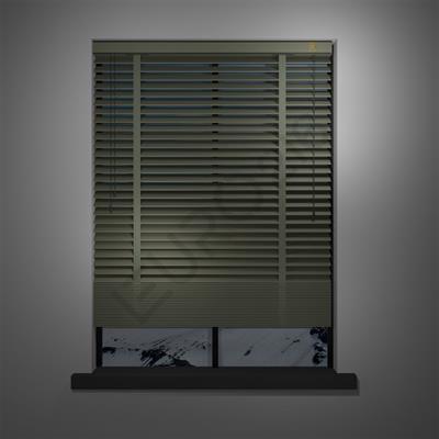 Ahşap Jaluzi Perde Manuel İp Kontrollü 50 mm %100 Orjinal Ahşap Kurdeleli TAŞ Renk