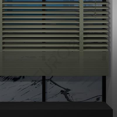 Ahşap Jaluzi Perde Manuel İp Kontrollü 50 mm %100 Orjinal Ahşap Kurdeleli TAŞ Renk