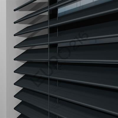 REDÜKTÖRLÜ / Zincirli Ahşap Jaluzi Perde 50 mm %100 Orjinal Ahşap ANTRASİT Renk