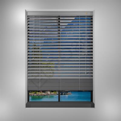 Ahşap Jaluzi Perde Manuel İp Kontrollü 50 mm %100 Orjinal Ahşap GRİ Renk