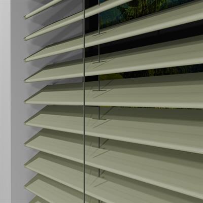 REDÜKTÖRLÜ / Zincirli Ahşap Jaluzi Perde 50 mm %100 Orjinal Ahşap BEJ Renk