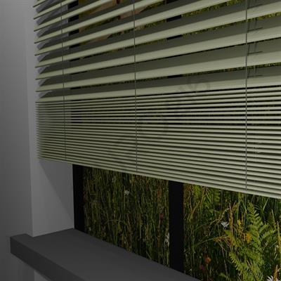 REDÜKTÖRLÜ / Zincirli Ahşap Jaluzi Perde 50 mm %100 Orjinal Ahşap BEJ Renk