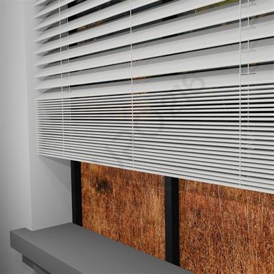 REDÜKTÖRLÜ / Zincirli Ahşap Jaluzi Perde 50 mm %100 Orjinal Ahşap BEYAZ Renk