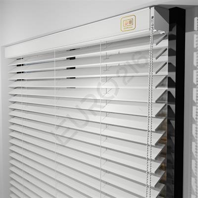 REDÜKTÖRLÜ / Zincirli Ahşap Jaluzi Perde 50 mm %100 Orjinal Ahşap BEYAZ Renk