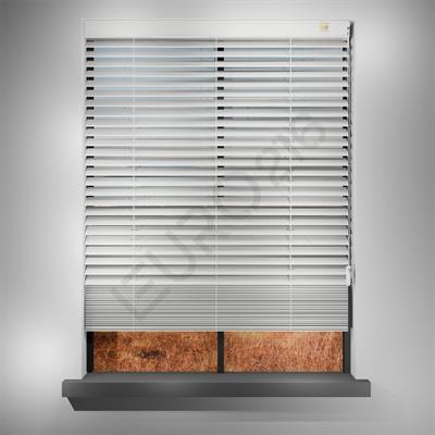 REDÜKTÖRLÜ / Zincirli Ahşap Jaluzi Perde 50 mm %100 Orjinal Ahşap BEYAZ Renk