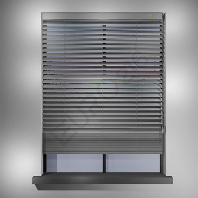 REDÜKTÖRLÜ / Zincirli Ahşap Jaluzi Perde 50 mm %100 Orjinal Ahşap GRİ Renk