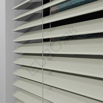 REDÜKTÖRLÜ / Zincirli Ahşap Jaluzi Perde 50 mm %100 Orjinal Ahşap KREM Renk