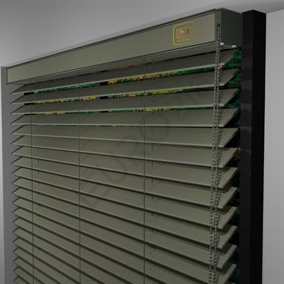 REDÜKTÖRLÜ / Zincirli Ahşap Jaluzi Perde 50 mm %100 Orjinal Ahşap TAŞ Renk