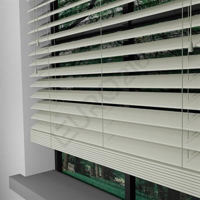 Ahşap Jaluzi Perde Manuel İp Kontrollü 50 mm %100 Orjinal Ahşap KREM Renk