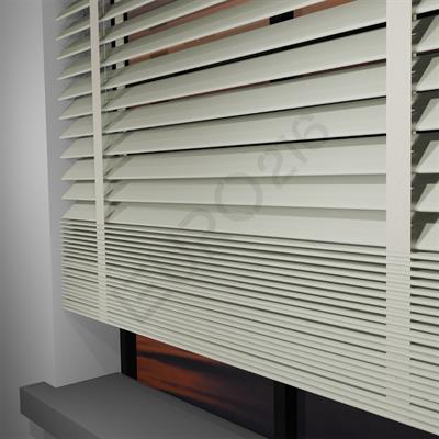 REDÜKTÖRLÜ / Zincirli Ahşap Jaluzi Perde 50 mm %100 Orjinal Ahşap Kurdeleli KREM Renk