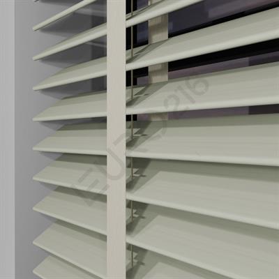 REDÜKTÖRLÜ / Zincirli Ahşap Jaluzi Perde 50 mm %100 Orjinal Ahşap Kurdeleli KREM Renk