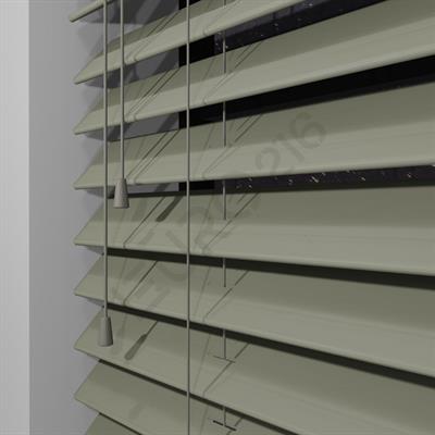 Ahşap Jaluzi Perde Manuel İp Kontrollü 50 mm %100 Orjinal Ahşap BEJ Renk