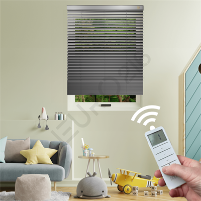 MOTORLU Ahşap Jaluzi Perde 50 mm %100 Orjinal Ahşap GRİ Renk