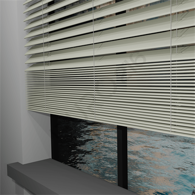 MOTORLU Ahşap Jaluzi Perde 50 mm %100 Orjinal Ahşap KREM Renk