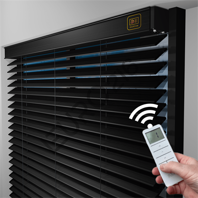 MOTORLU Ahşap Jaluzi Perde 50 mm %100 Orjinal Ahşap SİYAH Renk