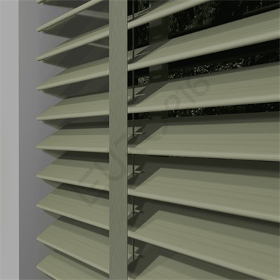 MOTORLU Ahşap Jaluzi Perde 50 mm %100 Orjinal Ahşap Kurdeleli BEJ Renk