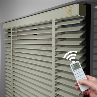 MOTORLU Ahşap Jaluzi Perde 50 mm %100 Orjinal Ahşap Kurdeleli KREM Renk