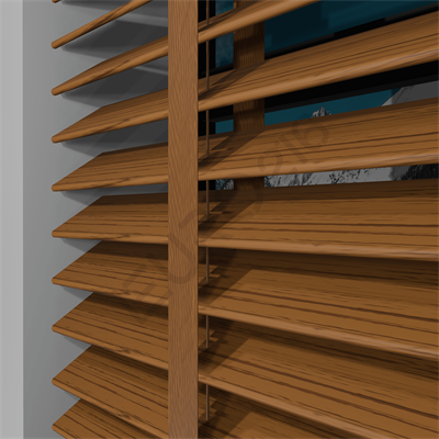 MOTORLU Ahşap Jaluzi Perde 50 mm %100 Orjinal Ahşap Kurdeleli MEŞE Renk