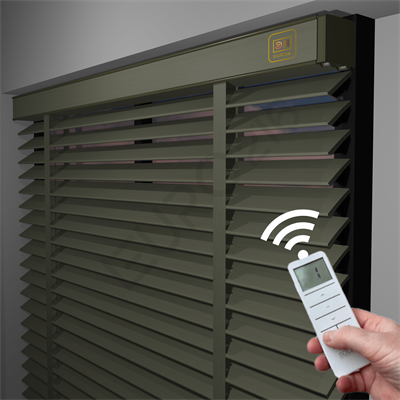 MOTORLU Ahşap Jaluzi Perde 50 mm %100 Orjinal Ahşap Kurdeleli TAŞ Renk