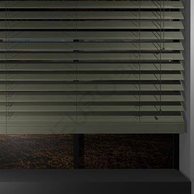 Ahşap Jaluzi Perde Manuel İp Kontrollü 50 mm %100 Orjinal Ahşap TAŞ Renk