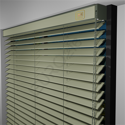 REDÜKTÖRLÜ / Zincirli Ahşap Jaluzi Perde 50 mm %100 Orjinal Ahşap BEJ Renk