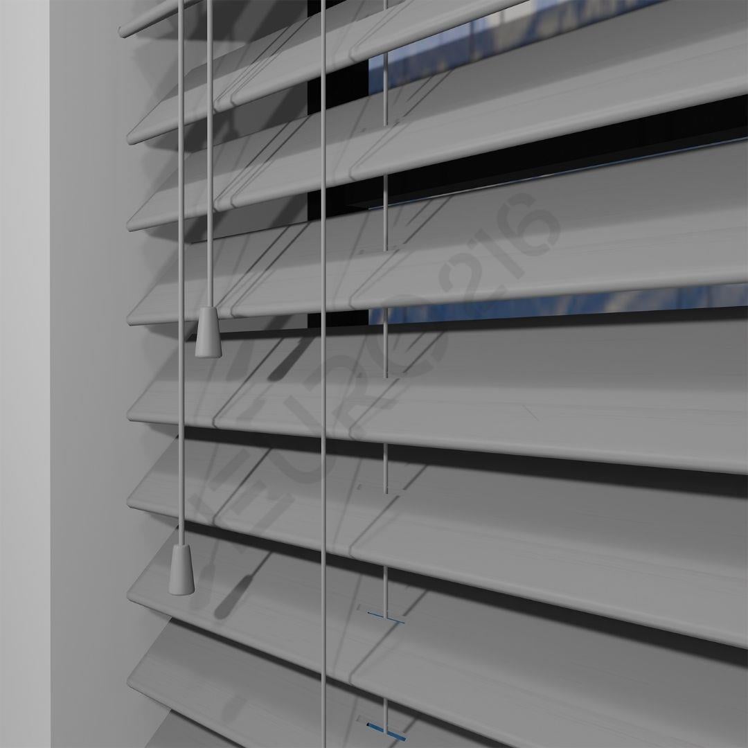 2_Orijinal 50 mm İp Kontrollü Ahşap Jaluzi Perde GRİ Renk