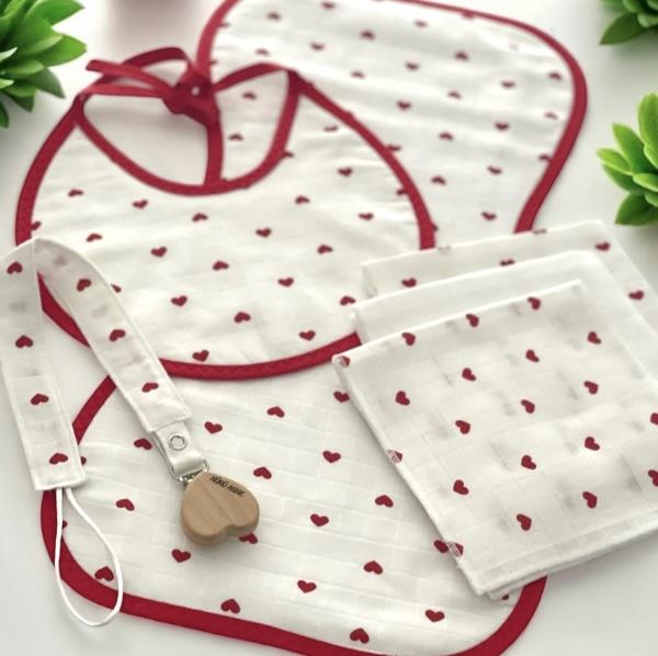 KALP SET 6'lı Müslin Bebek Seti, %100 Pamuklu, Sıvı Emici - Sıvı Geçirmez, Müslin Set