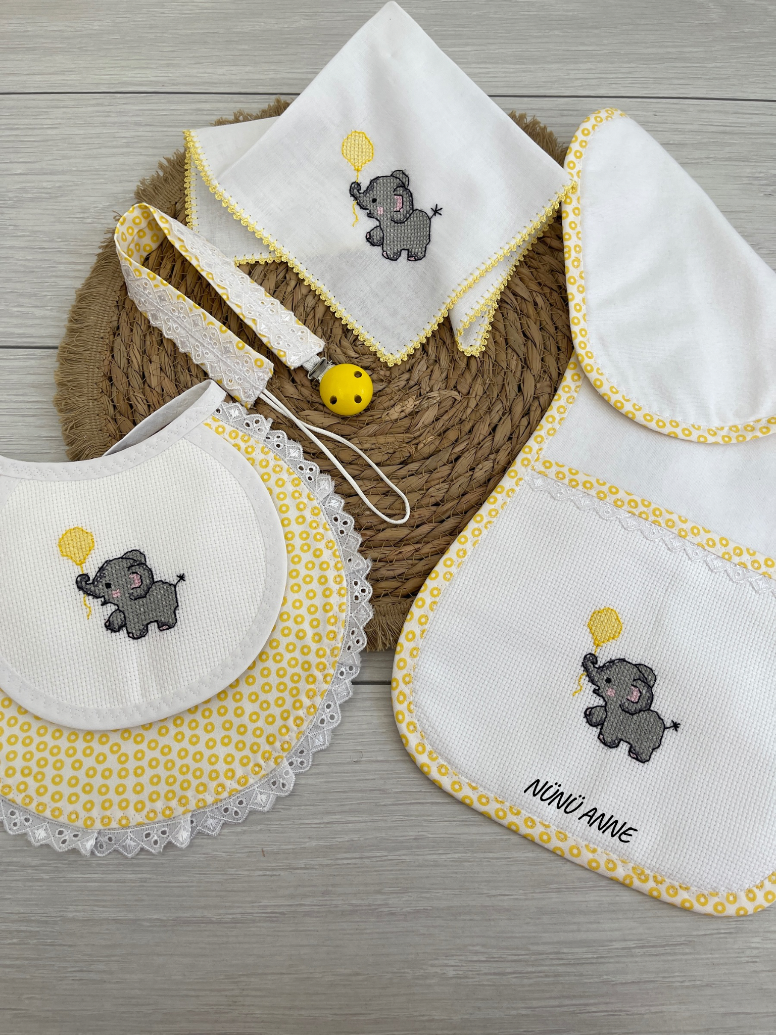 Sevimli Balonlu Fil Set Sarı