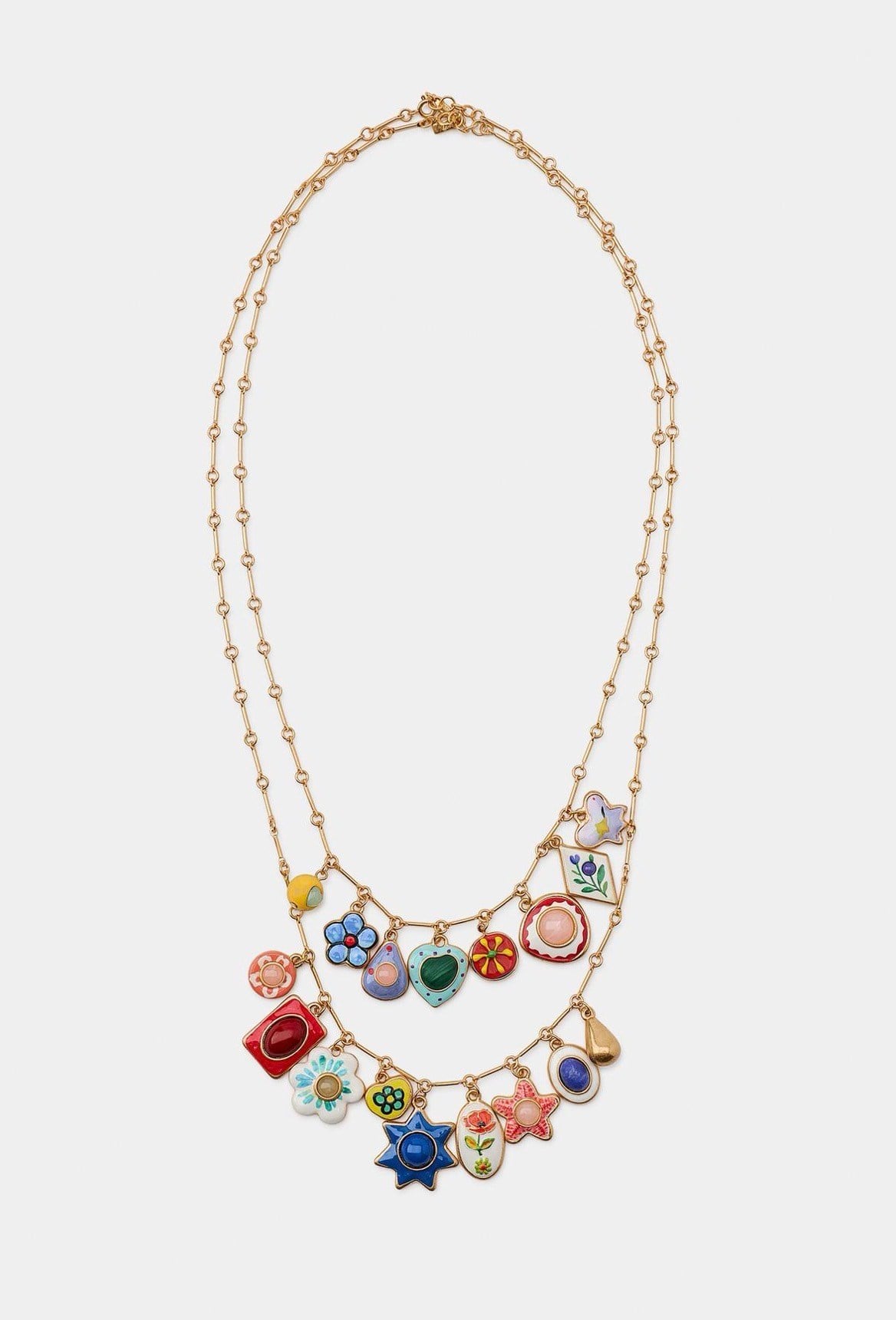 2li Renkli Charm Kolye