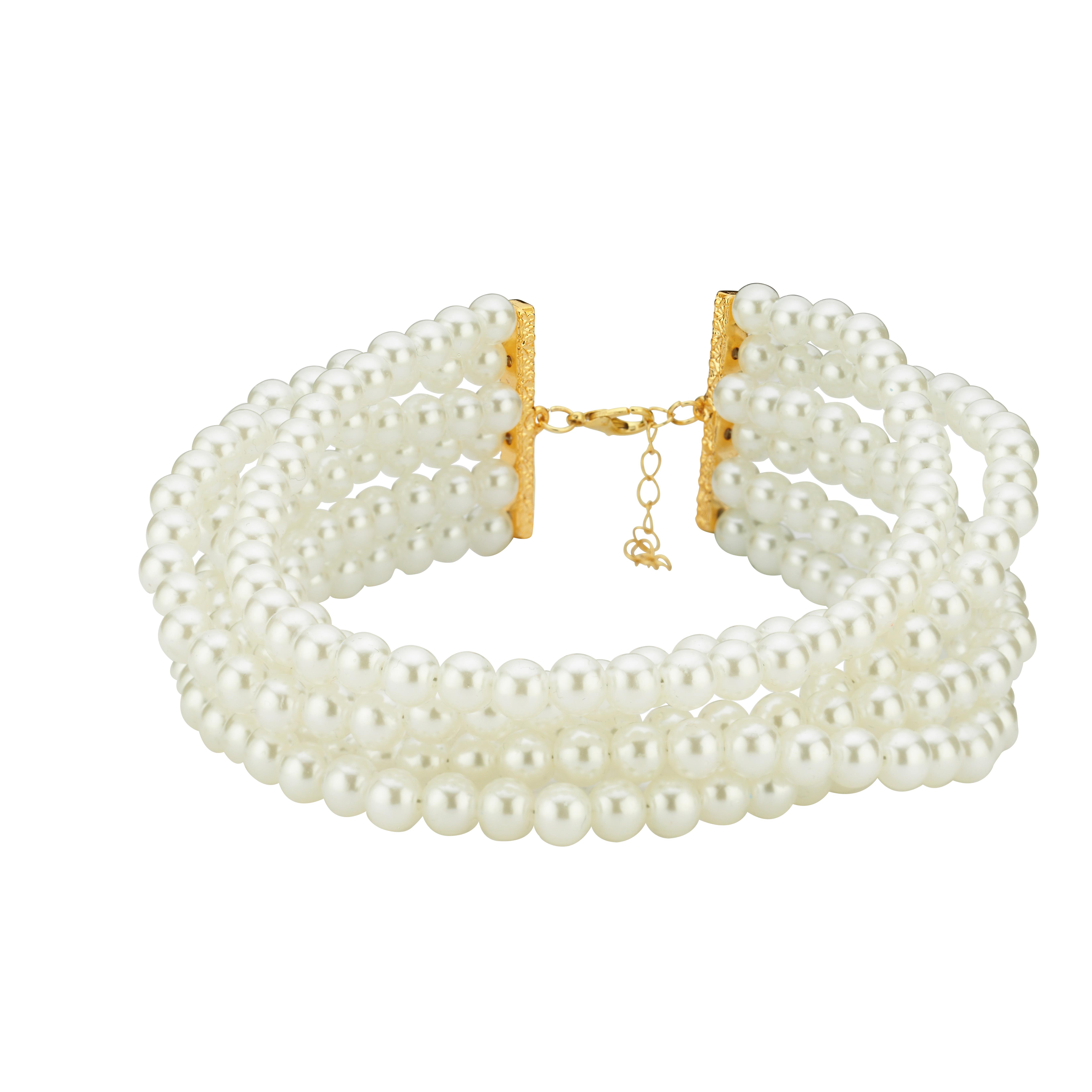 6lı inci choker kolye