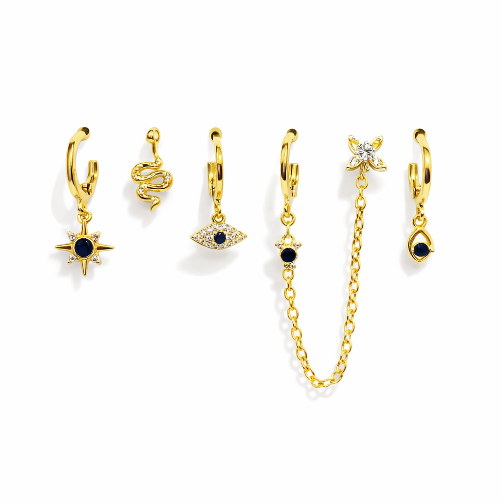 Çelik 6lı Set Küpe