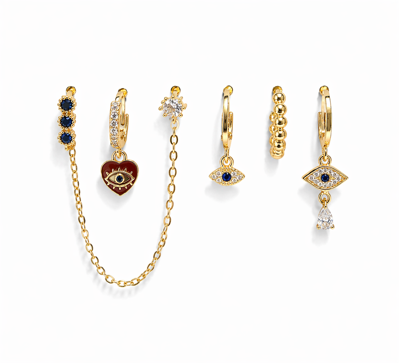 Çelik 6lı Set Küpe