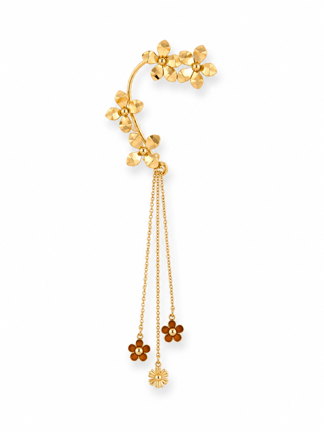 Çelik Çiçekli  Earcuff