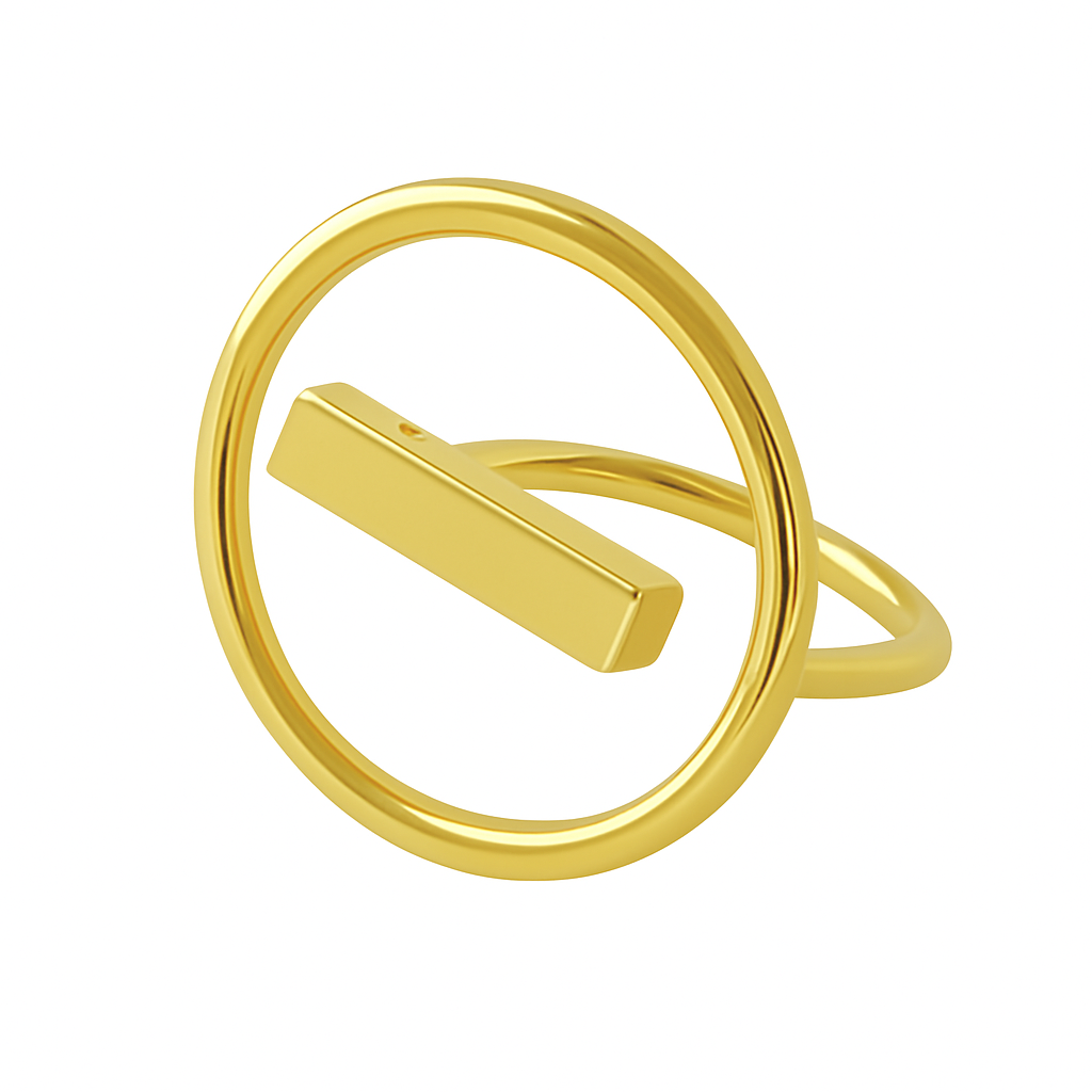 Çelik Circle Yüzük( Ayarlanabilirdir )
