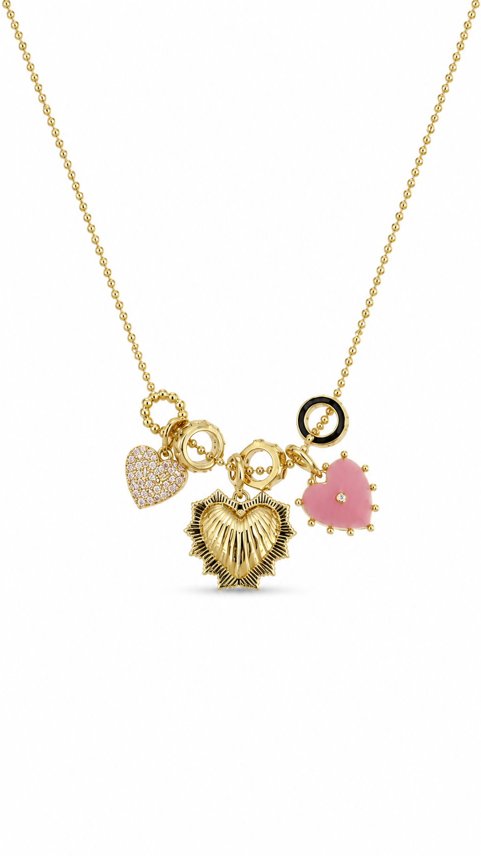 Çelik Heart  Charm Kolye
