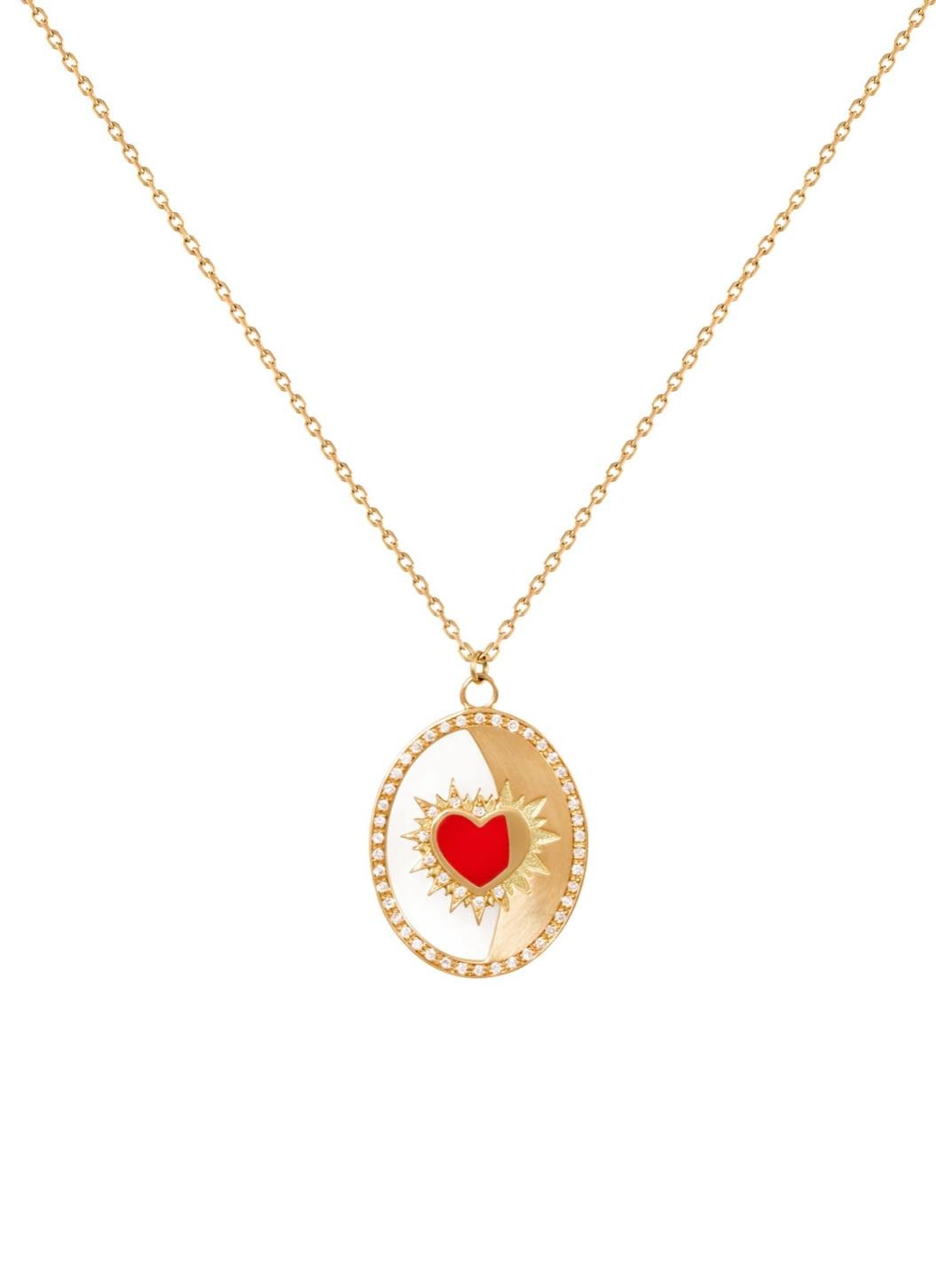 Çelik Kalpli Kolye