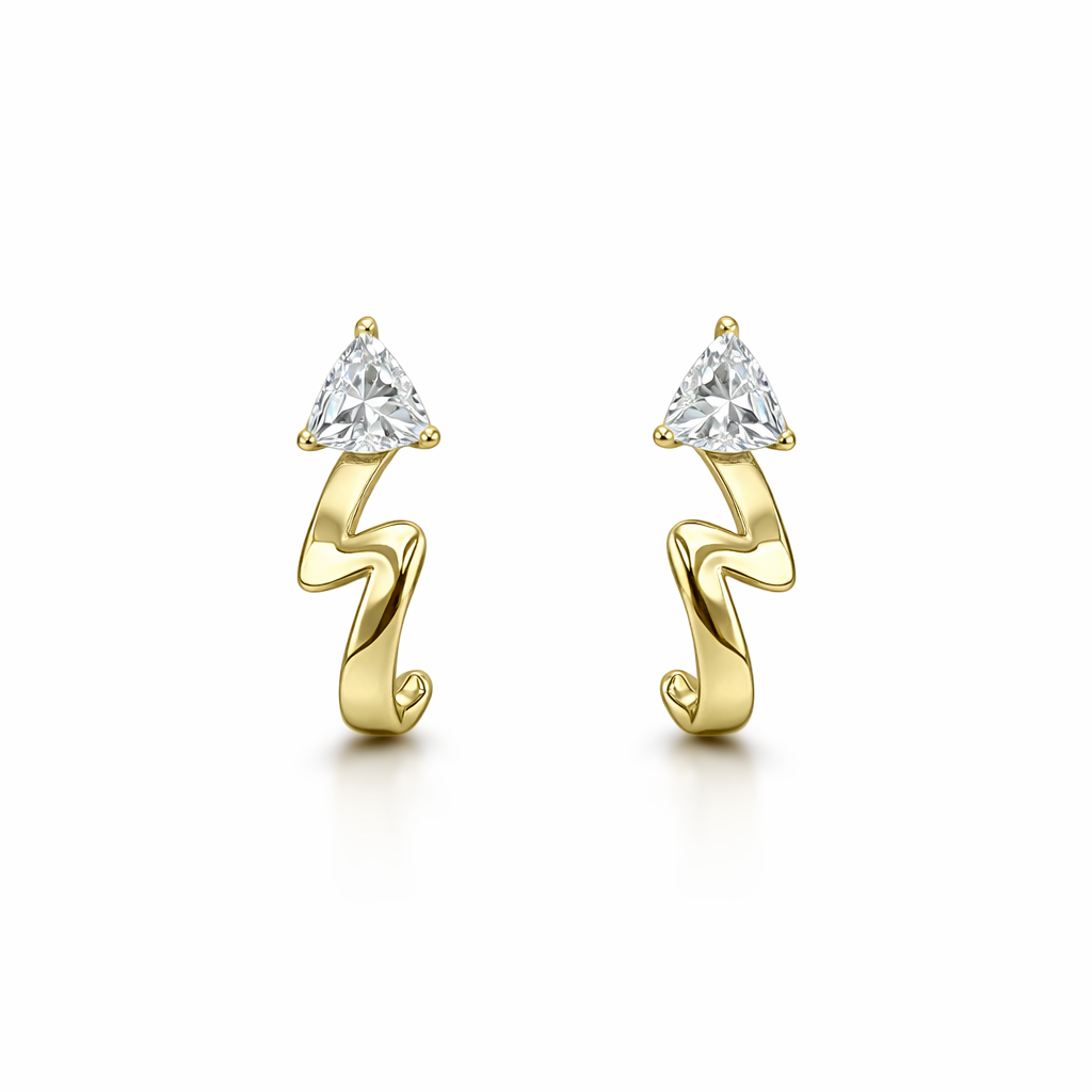 Çelik Ziga Taş Küpe