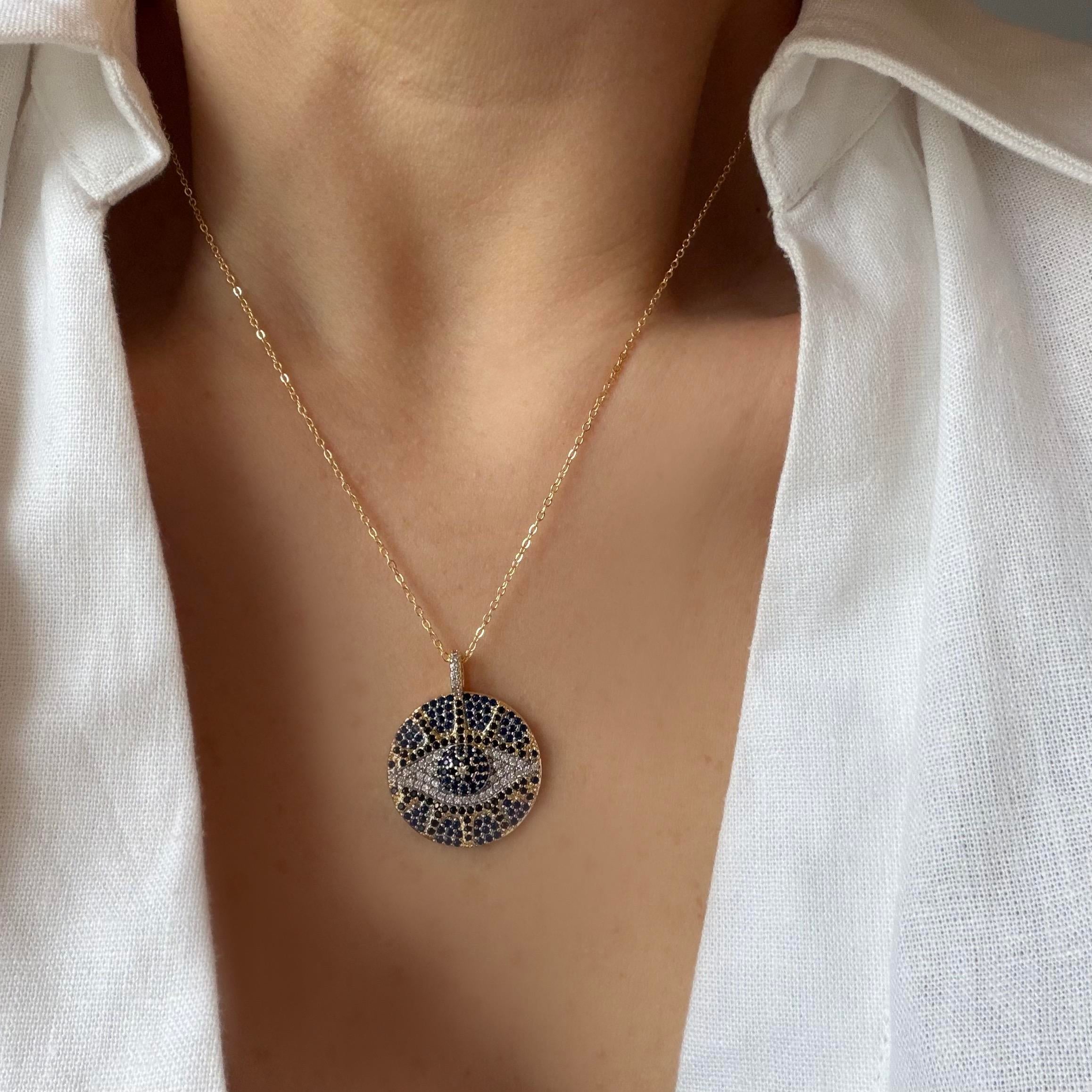 ÇelikTaşlı Nazar Kolye