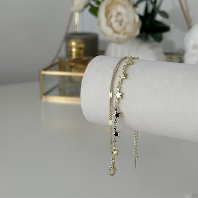 Çelik 2li Yıldız Bileklik