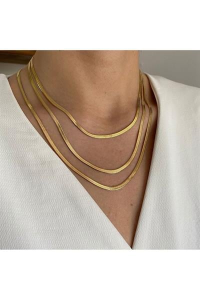 Çelik 3lü Italyan Zincir Kolye