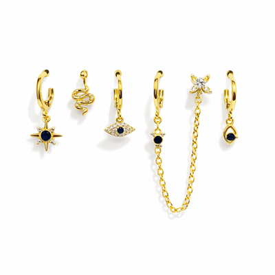 Çelik 6lı Set Küpe