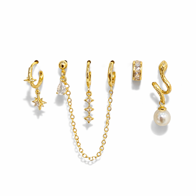 Çelik 6lı Set Küpe